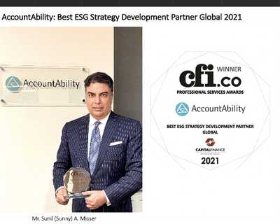 CFI.co Award Announcement - AccountAbility voted best ESG Strategy Development Partner - Global, 2021 card image